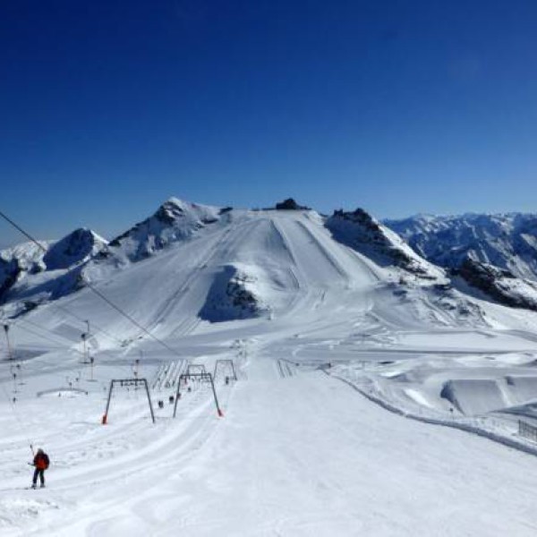 Skien op de gletsjer