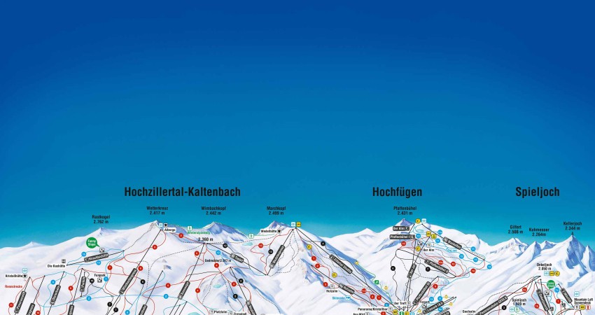 Pistekaart Fügen - Kaltenbach