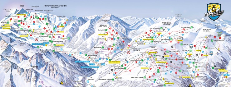 Pistekaart Mayrhofen