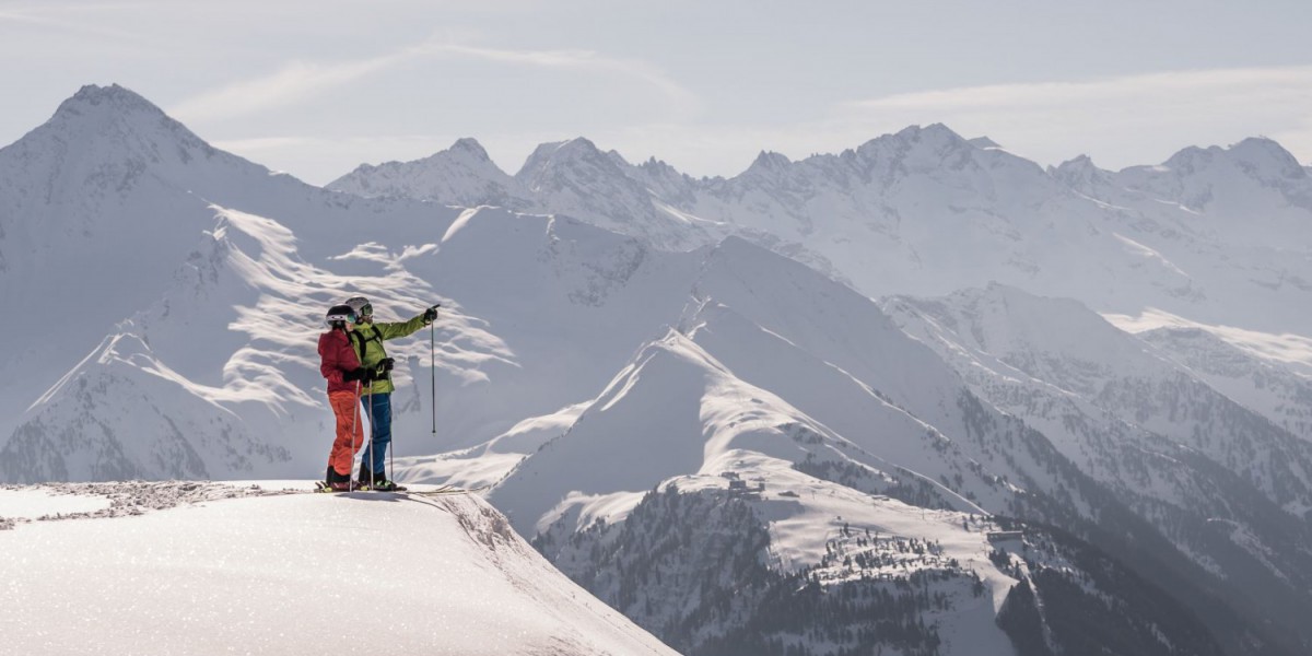 Ski duo op de piste